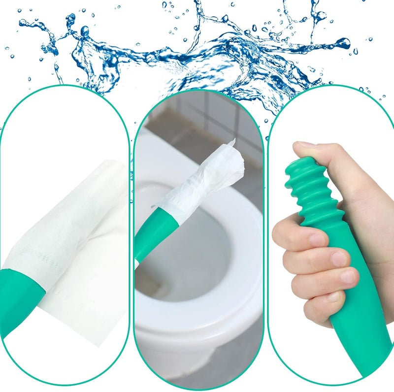 Meanplan 3 Pcs Toilet Aids Tools for Wiping and Bidet Body Brush Set Extended Reach Comfort Wiper Tools Elderly Assistance Butt Cleaner Shower Brush Travel Bidet Bathroom Aid for Disabled Pregnant - Image 5